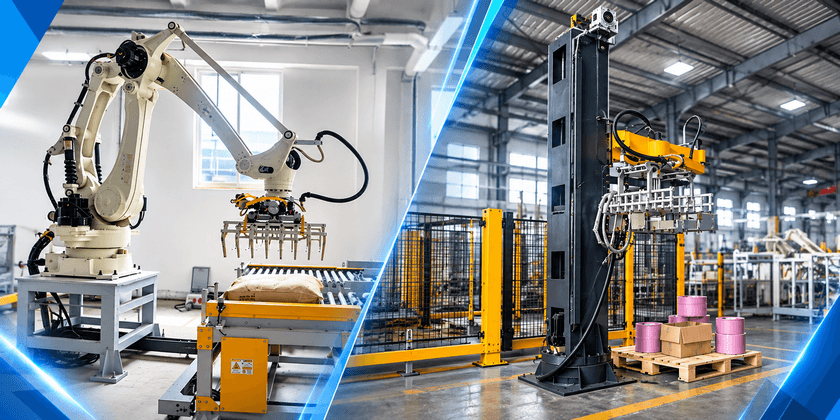 Cánh tay robot công nghiệp – Tự động hóa gắp hàng và xếp pallet Canh tay robot cong nghiep – Tu dong hoa gap hang va xep pallet