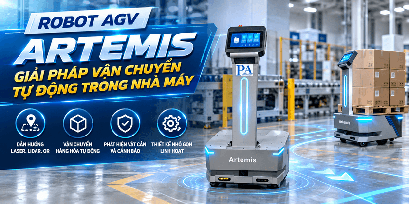 Robot AGV – Giải pháp vận chuyển tự động trong nhà máy Robot AGV – Giai phap van chuyen tu dong trong nha may